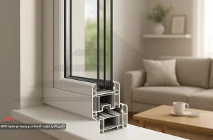 پنجره UPVC با شیشه سه جداره